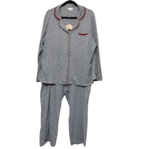 Celestial Dreams pajamas set women 3XG gray floral soft cozy holiday y2k
